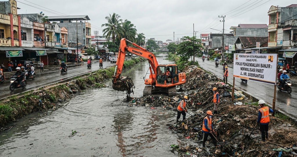Menilik Kesiapan Pemko Pekanbaru Hadapi Musim Hujan, Titik Banjir Ini Jadi Fokus Utama