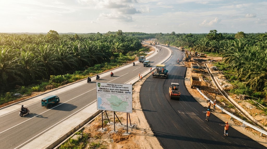 Upaya Pemprov Riau Genjot Infrastruktur Jalan Lintas Penghubung Antar Kabupaten